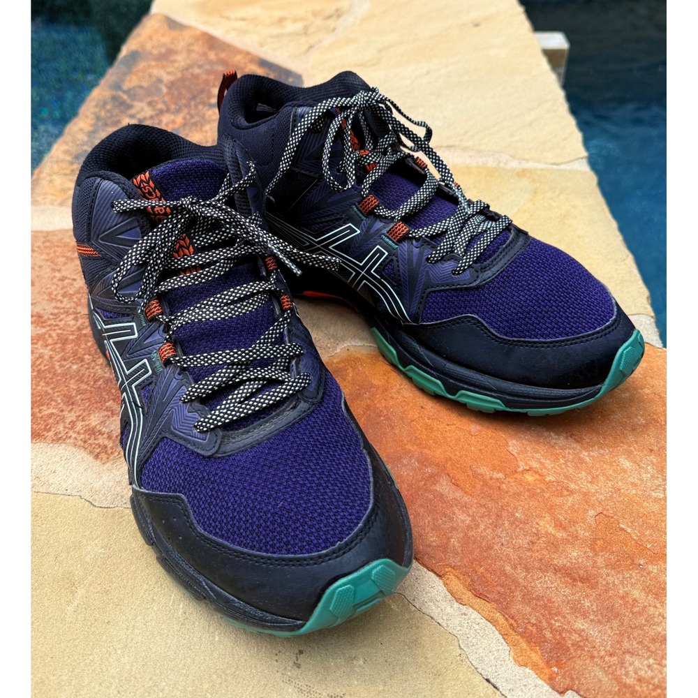 ASICS Gel Venture 8 Trail Running Shoes Womens 9.5 Purple Teal Excellent